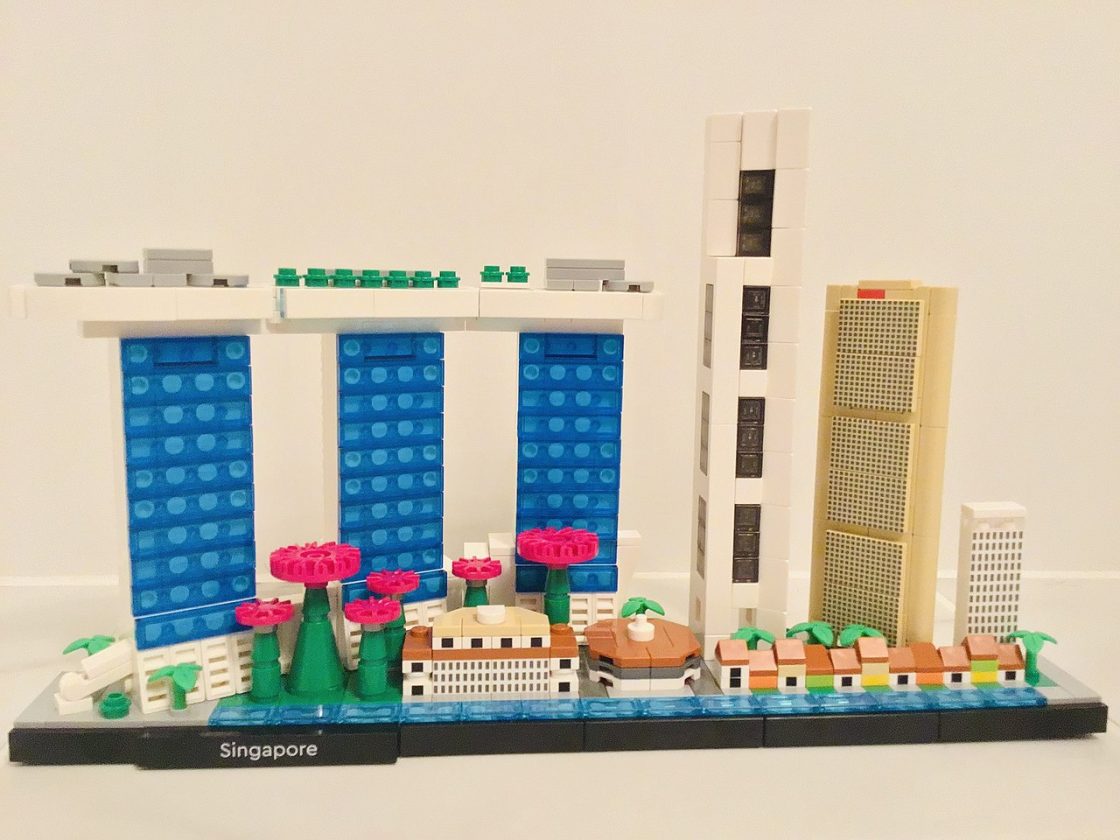 Singapura com peças de LEGO