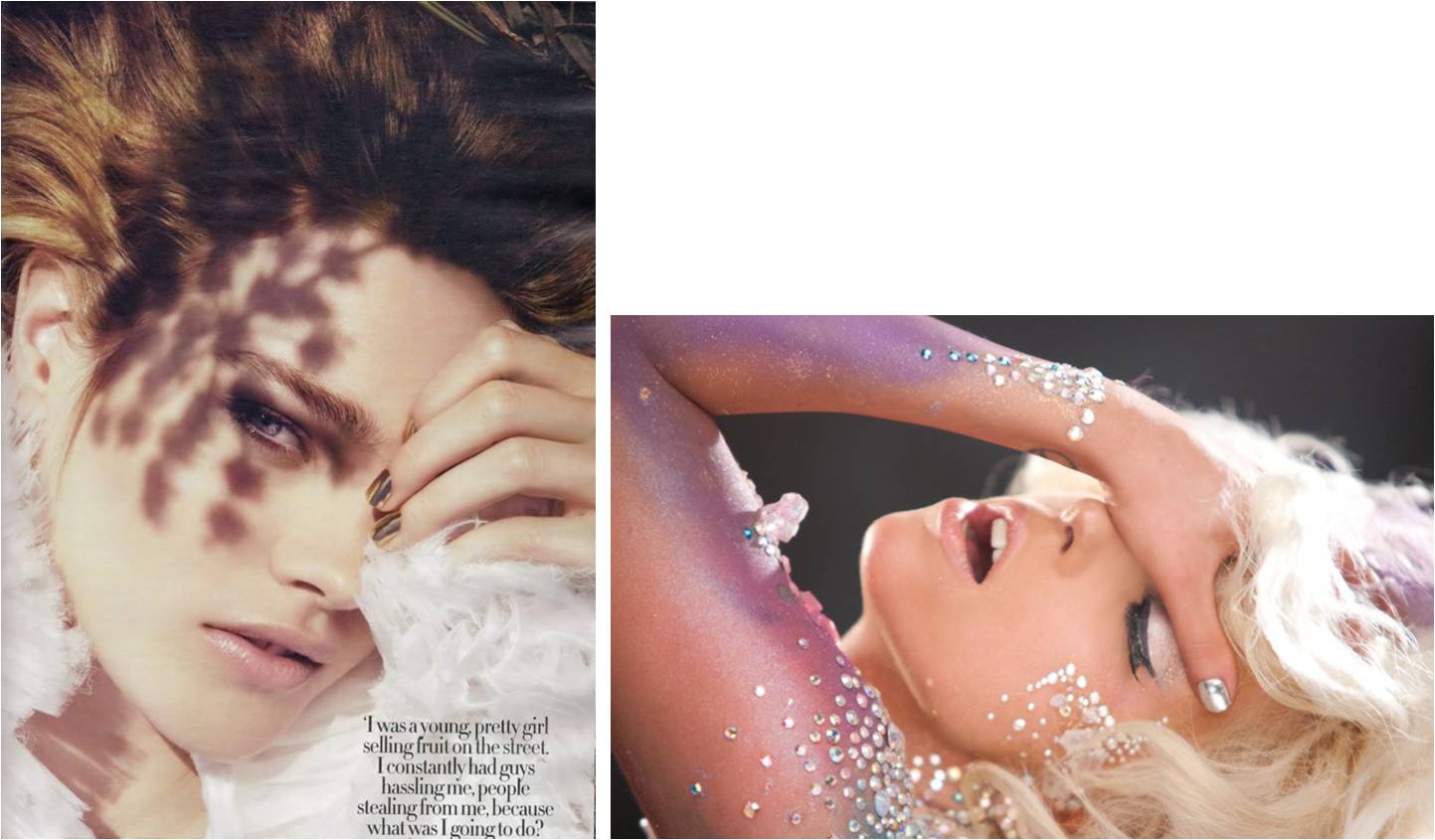 Natalia Vodianova linda de dourado e Lady Gaga abusando no prateado!