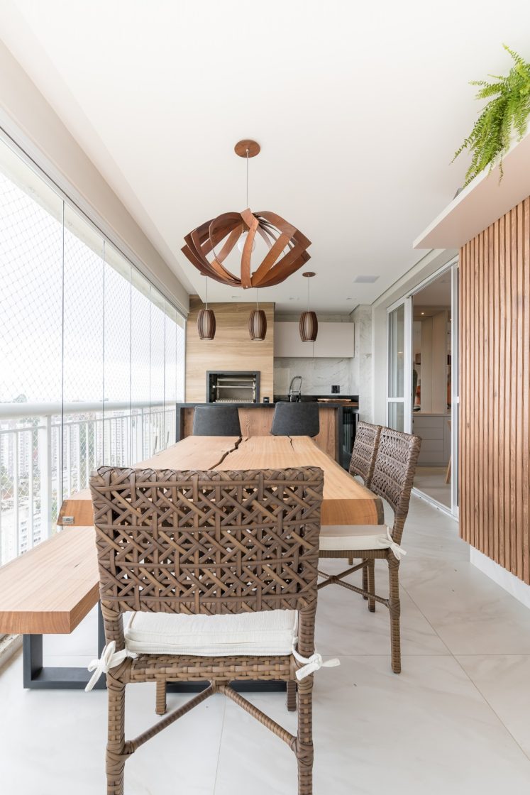 Varanda gourmet em apartamento