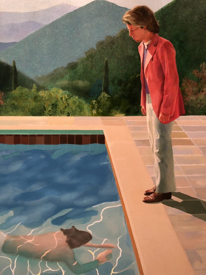 Detalle de la obra Portrait of an artist (pool with two figures), de David Hockney. Foto: Jorge Grimberg