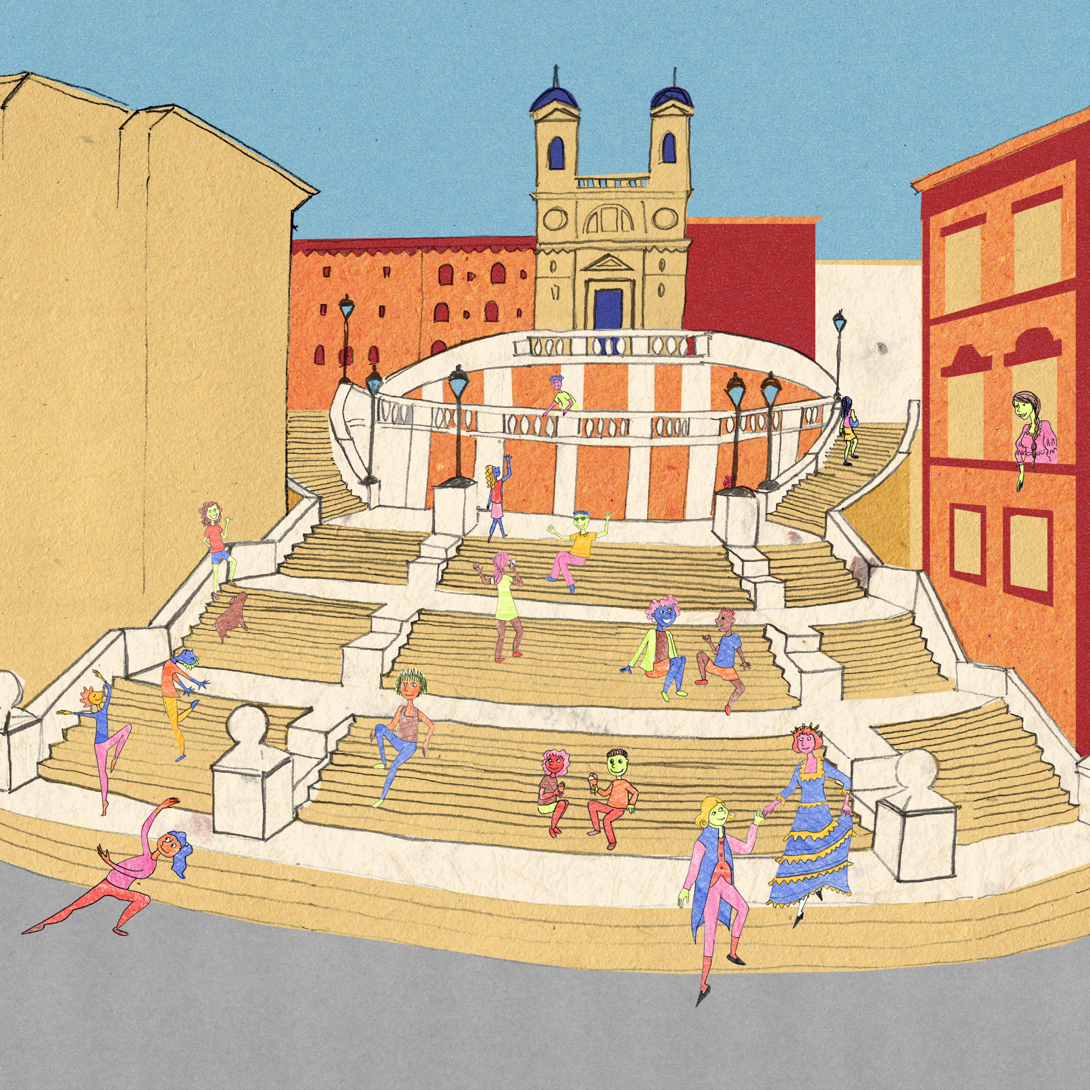 ilustração-Piazza-di-Spagna