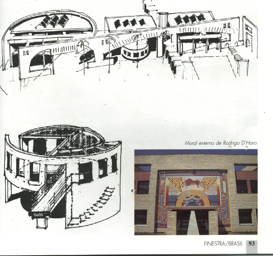 Croqui histórica do prédio da Portobello (Projeto de André Schmitt e Ricardo Monti)