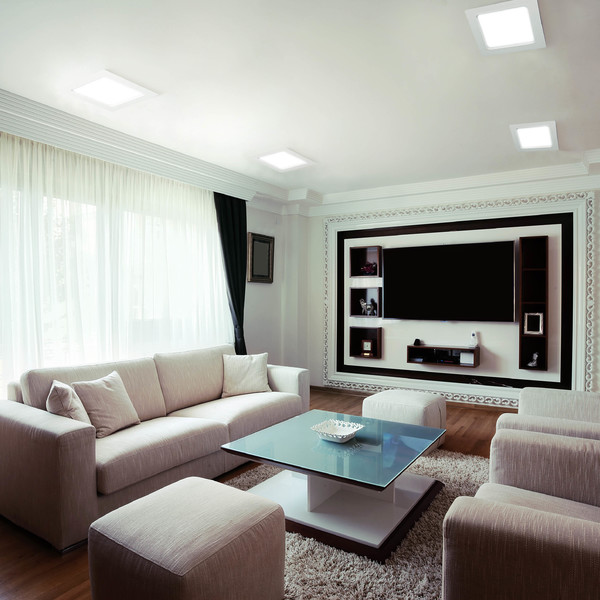 Painel Led de Embutir ou sobrepor na iluminação de sala de estar