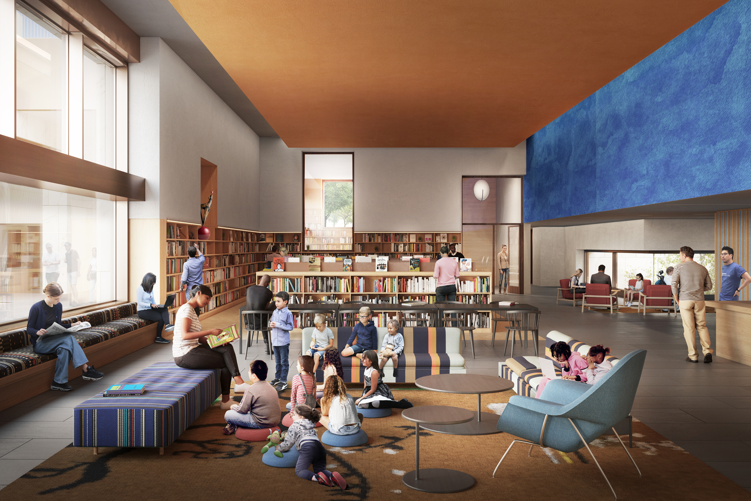 O terceiro prédio do complexo abrigará uma biblioteca (Foto: Obama Foundation)