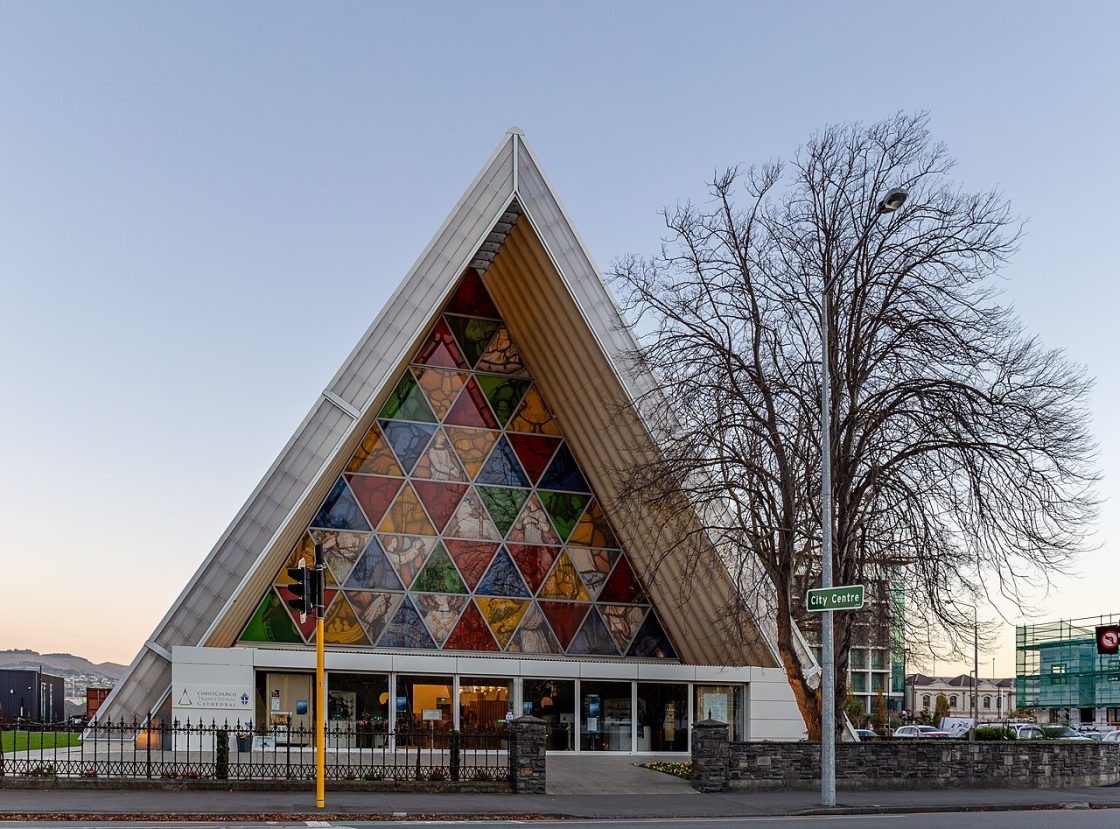 catedral de papelão Christchurch