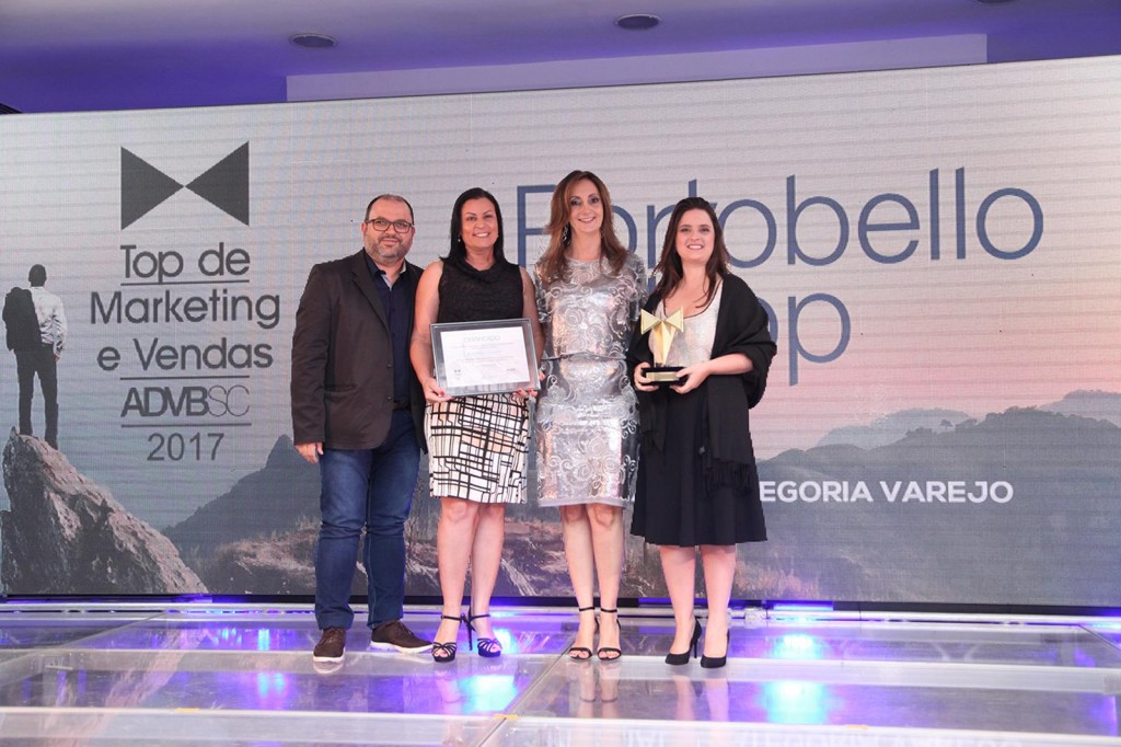 Portobello Shop vence Top de Marketing e Vendas 2017, na categoria Varejo
