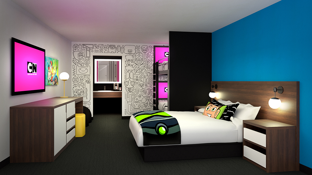 Os hóspedes poderão customizar seus quartos conforme seus desenhos animados preferidos (Foto: Cartoon Network Hotel)