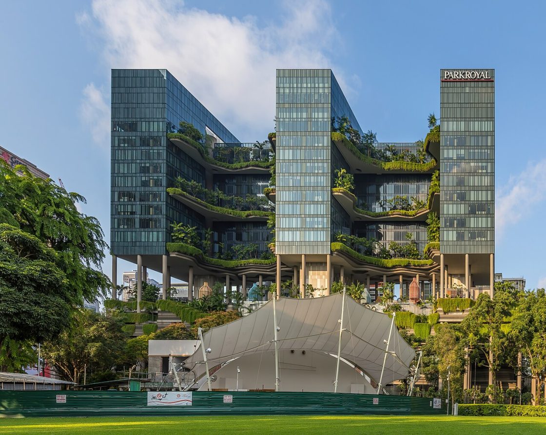 Parkroyal Hotel arquitetura verde em Singapura
