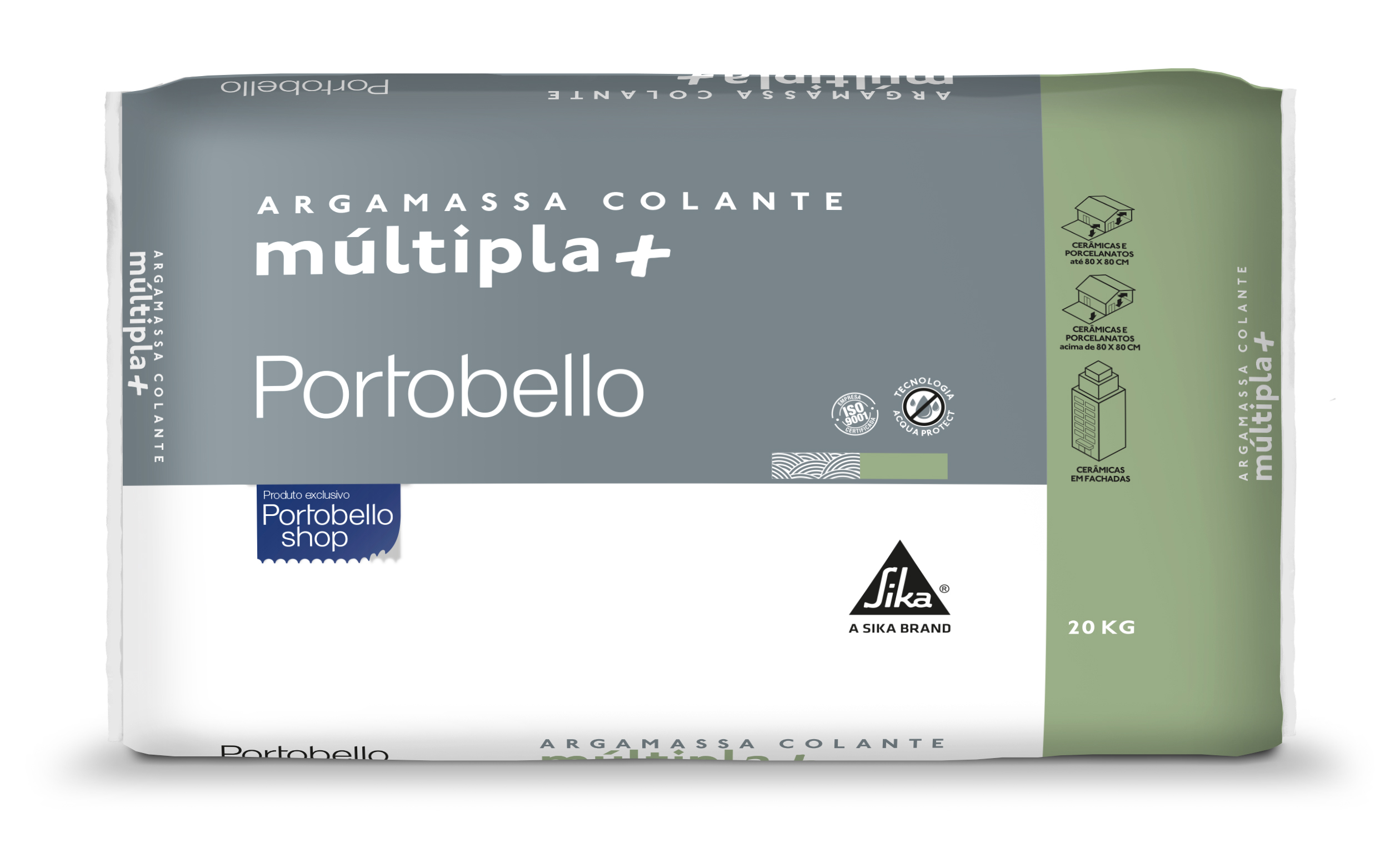 O diferencial químico da argamassa Múltipla + garante uma aplicação em ambientes internos e externos (Foto: Portobello)
