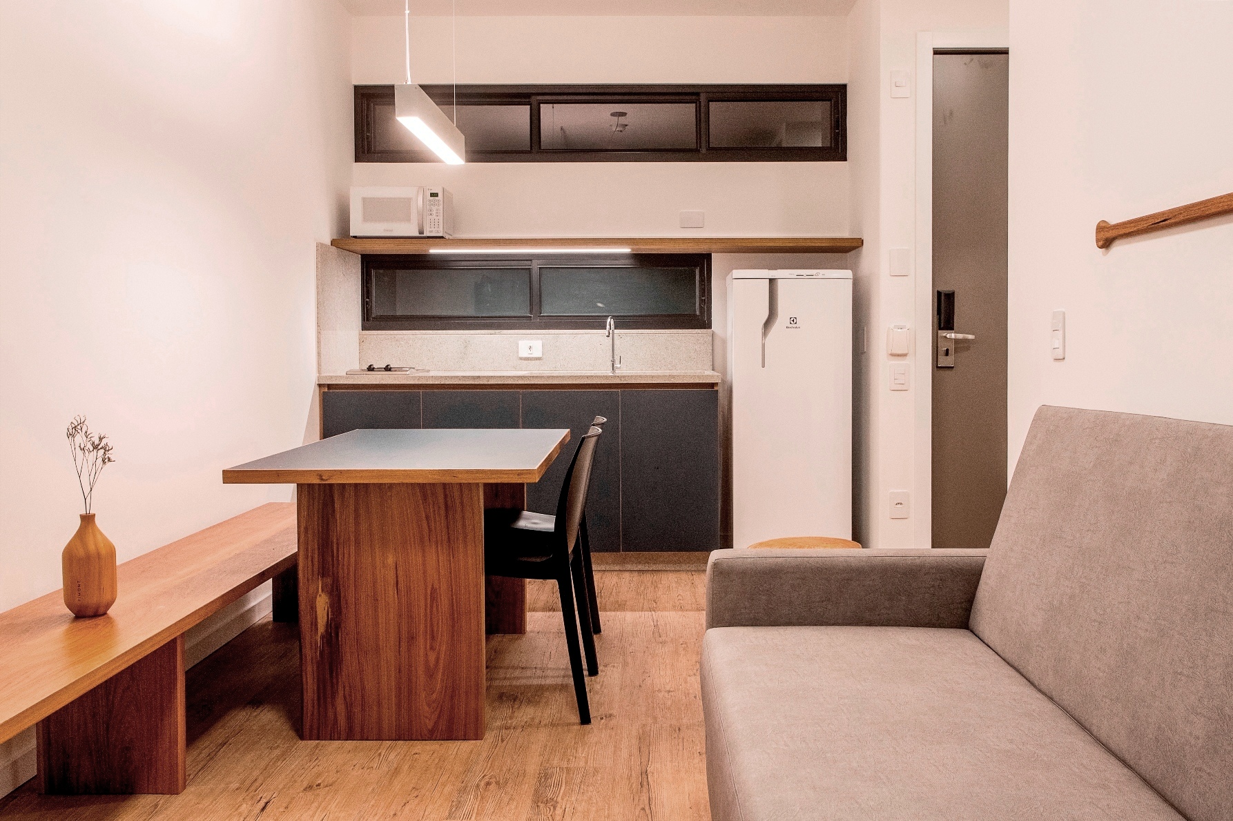 Os apartamentos têm plantas flexíveis, com estrutura modular, para atender a mudança no perfil das famílias (Foto: Fernando Willadino)