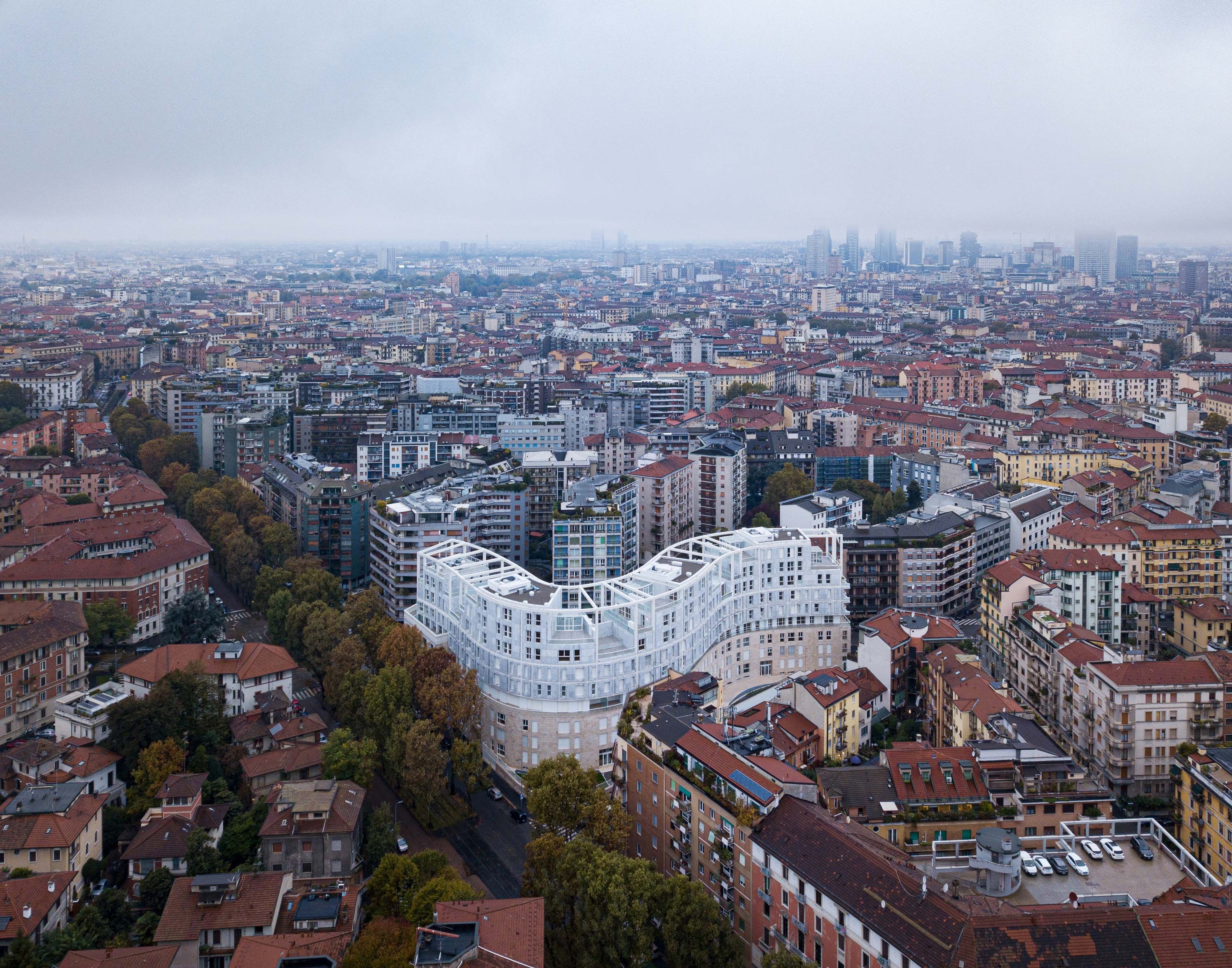 O projeto inserido na paisagem urbana (Foto: Drone Marco de Bigontina) 
