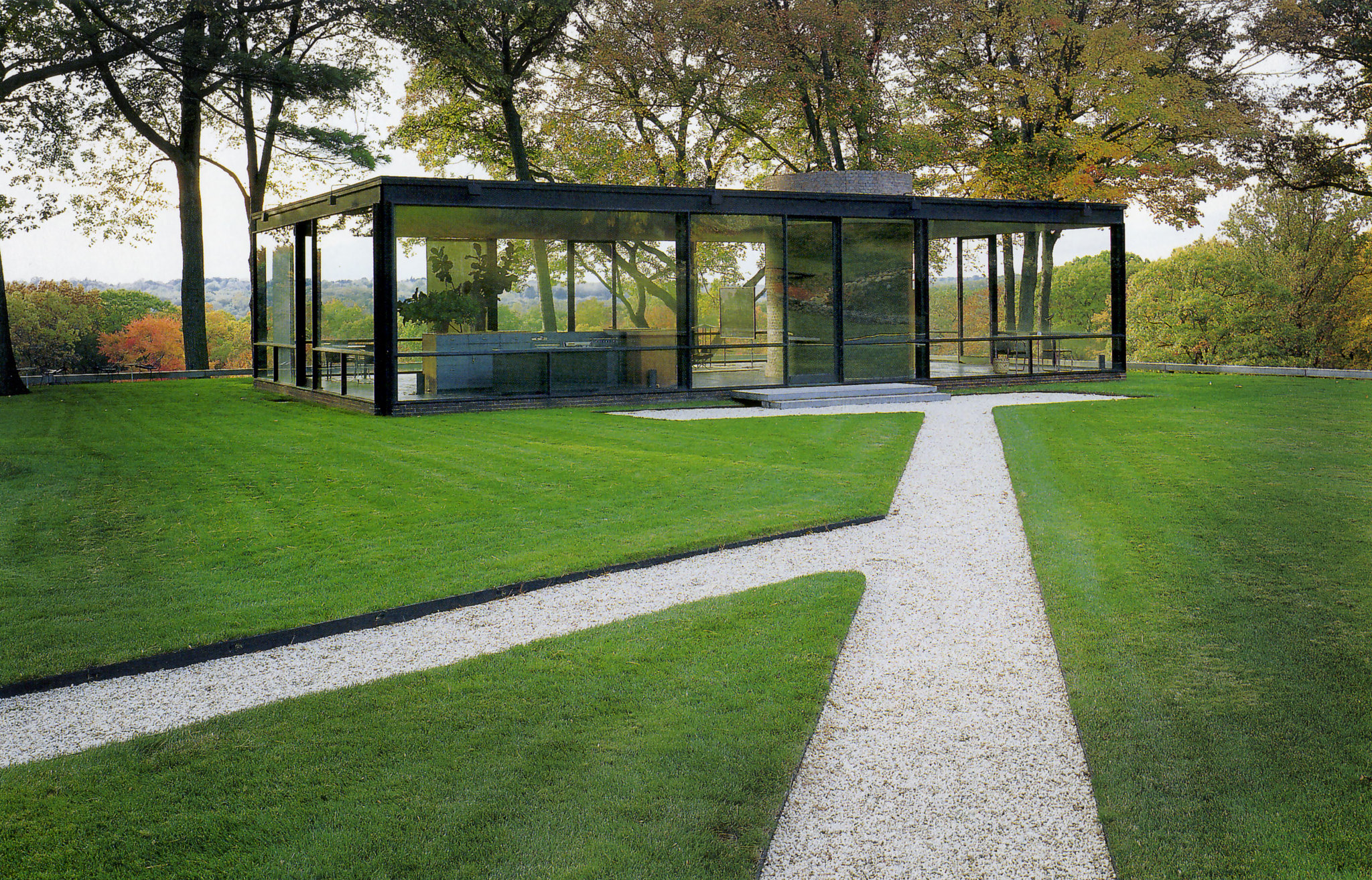 Glass House, de Philip Johnson, é uma das mais importantes obras da arquitetura moderna americana