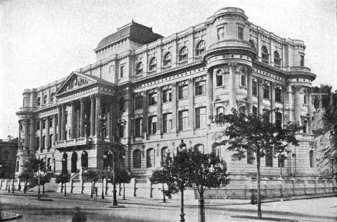 Registro de 1920 do edifício da Biblioteca Nacional