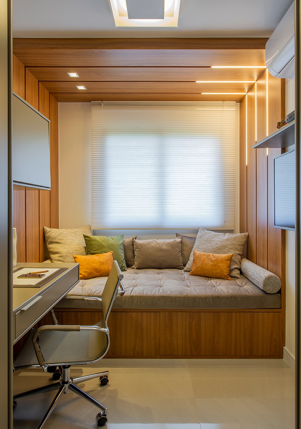 Móveis multifuncionais, cama com compartimentos