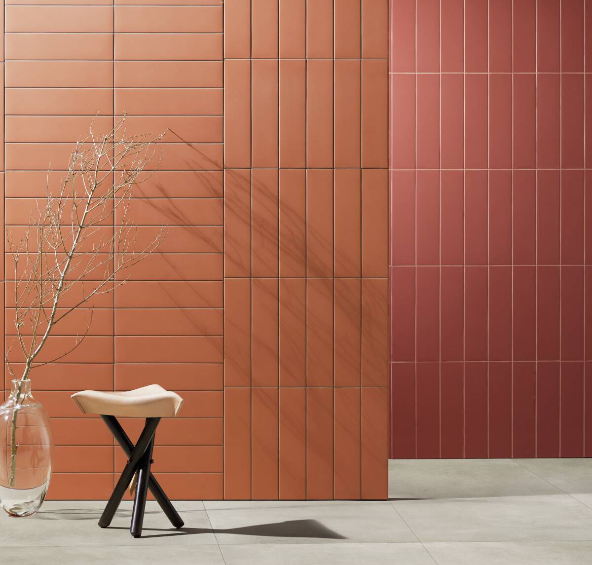 parede colorida com revestimento portobello terralma arizona e jalapão