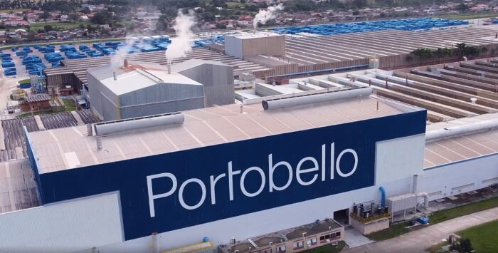 Imagem aérea da fábrica da Portobello em Tijucas/SC