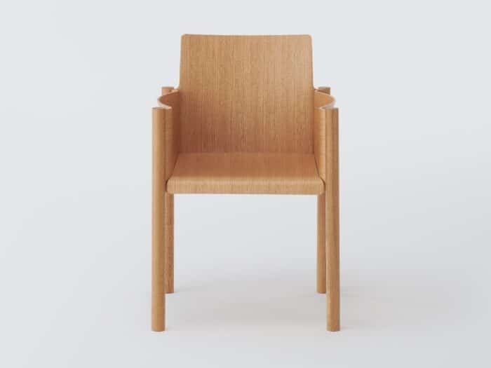 lançamentos Milão 2022 Kawara chair cadeira de madeira clara