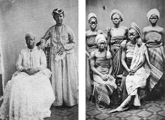 Mulheres da comunidade brasileira de Lagos e mulheres iorubás