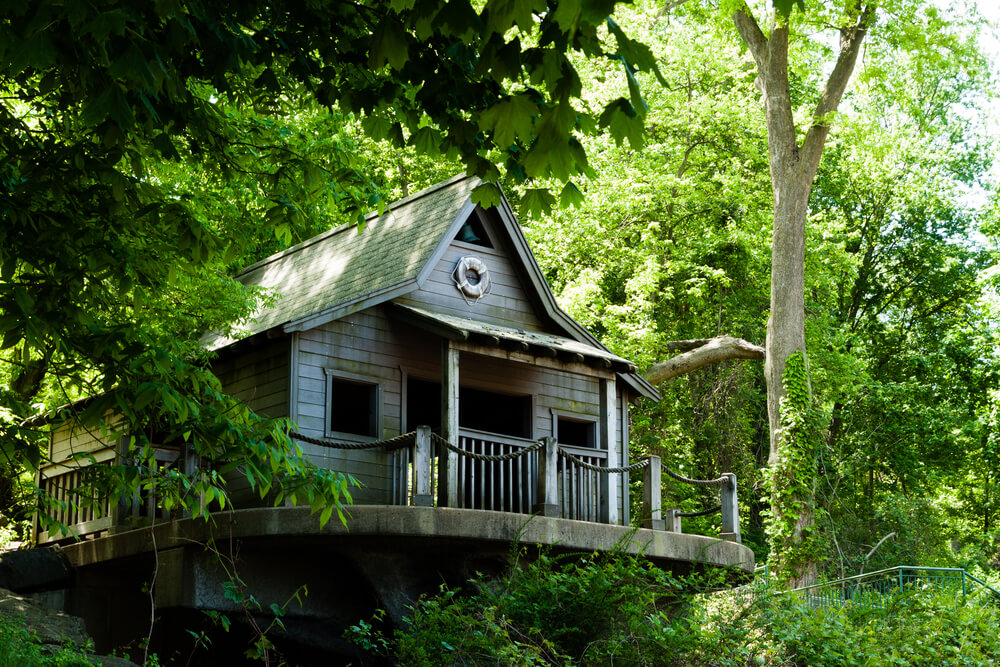 cabin, wood, casa arvore