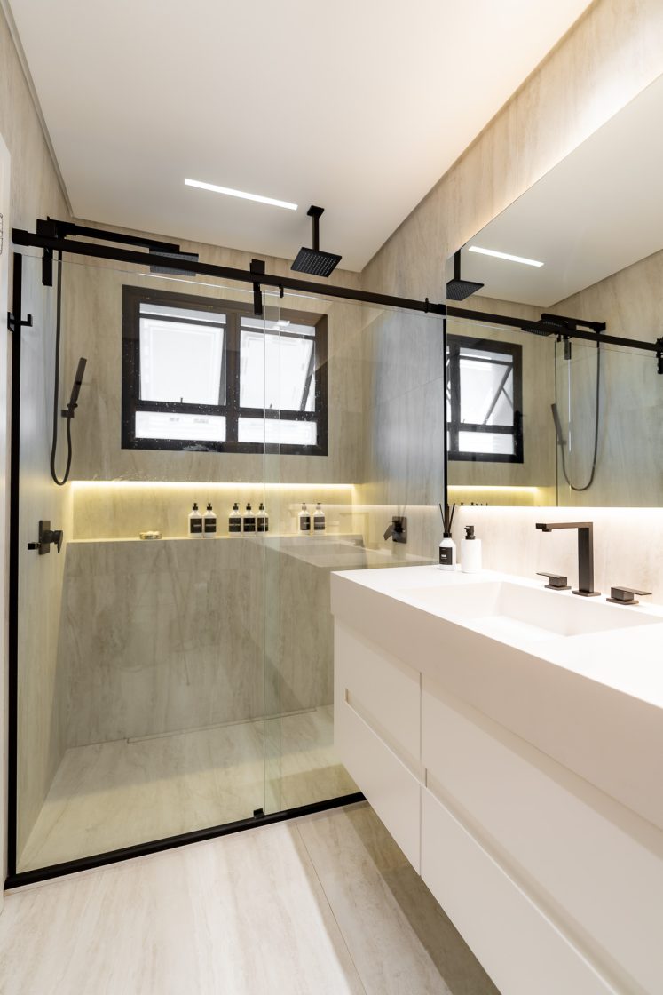 banheiro minimalista e elegante