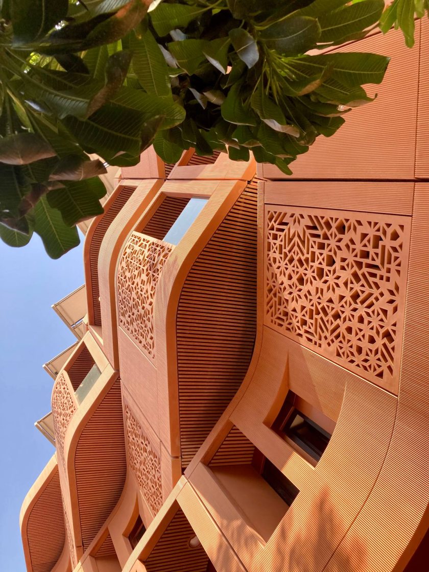 fachadas dos edifícios sustentáveis em Abu Dhabi 