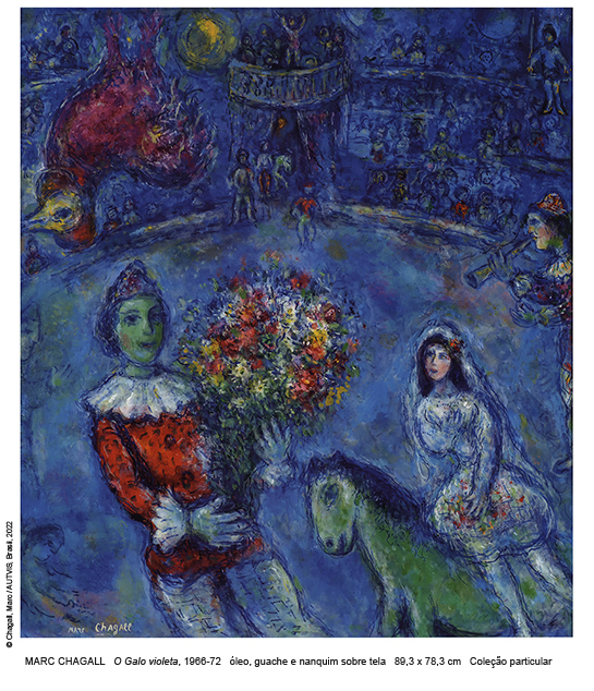obra O galo violeta de Marc Chagall