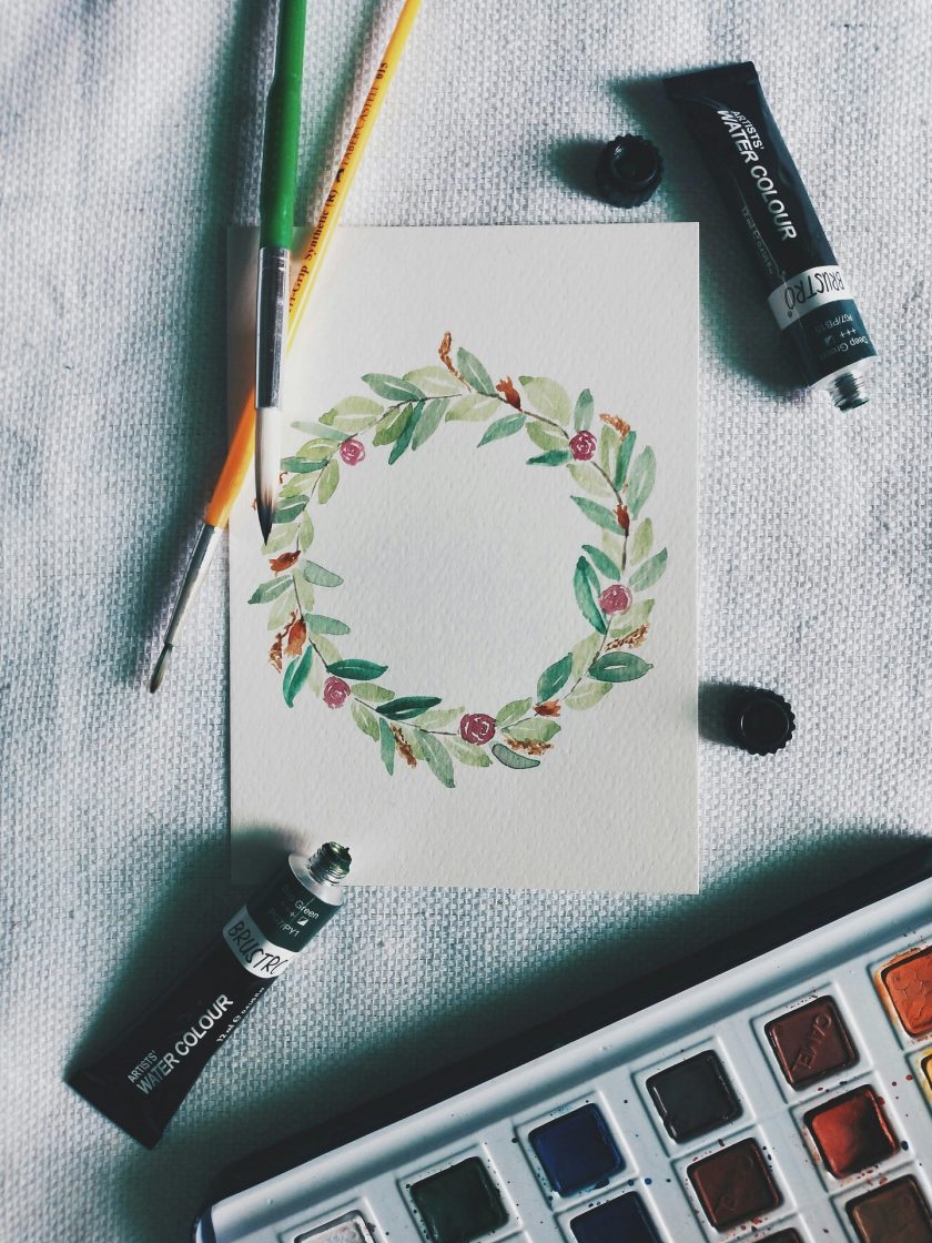 tintas aquarelas em pastilhas