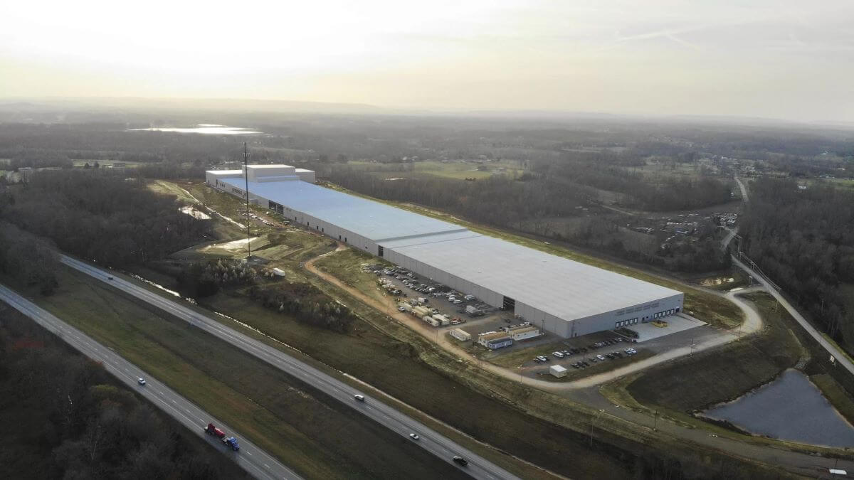 Vista aérea do parque industrial da Portobello America