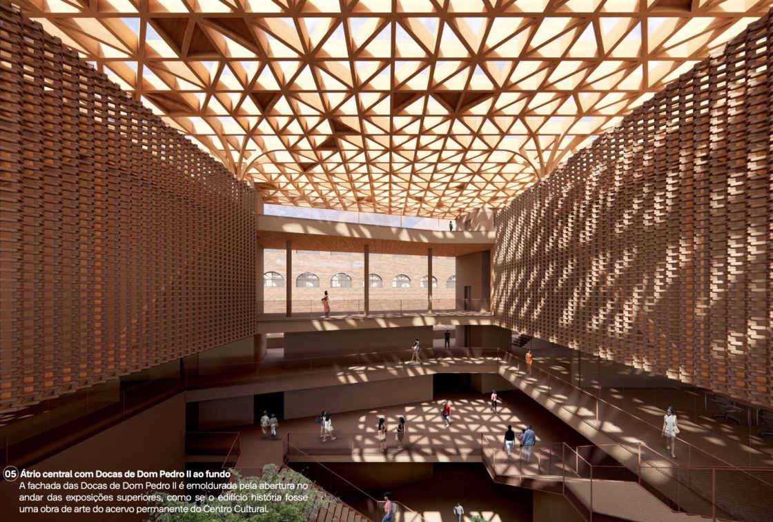 projeto virtual de galpão terracota
