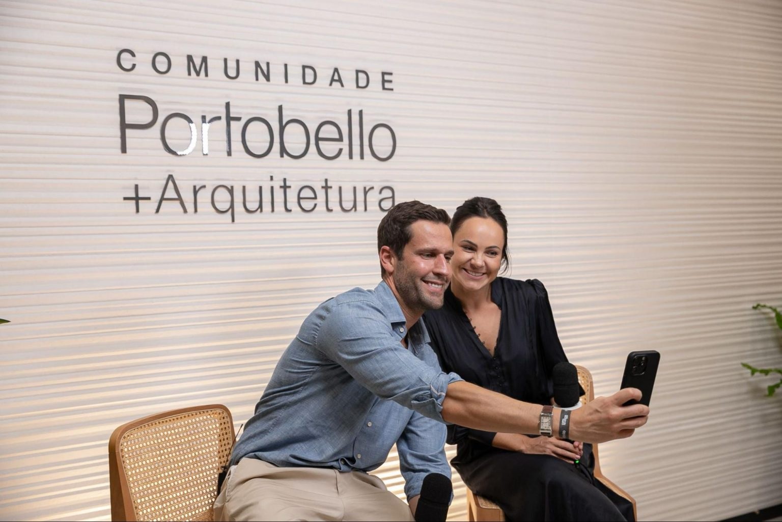 Pedro Andrade e Patricia Pomerantzeff na Expo Revestir 2024