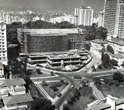 Obras para a construção da nova sede do MASP na Avenida Paulista