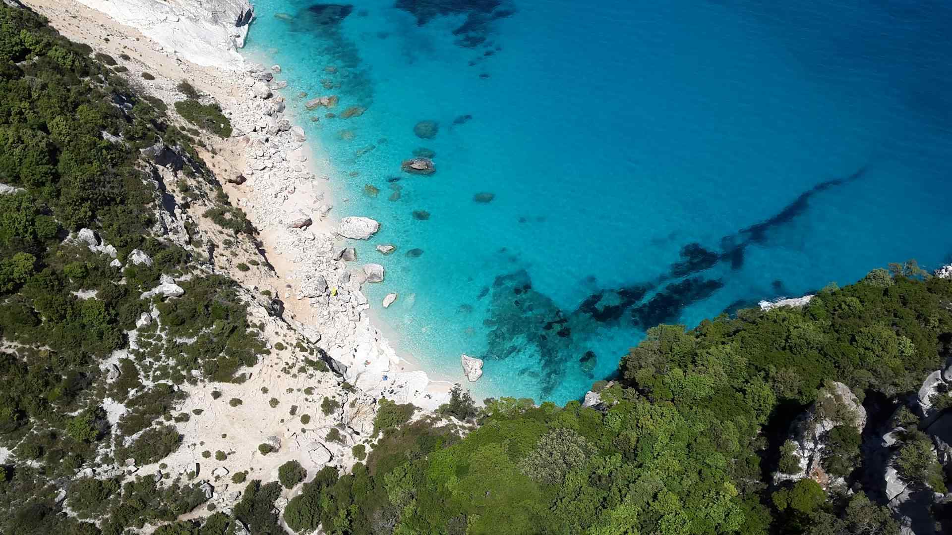 Foto área de praia no Mediterrâneo