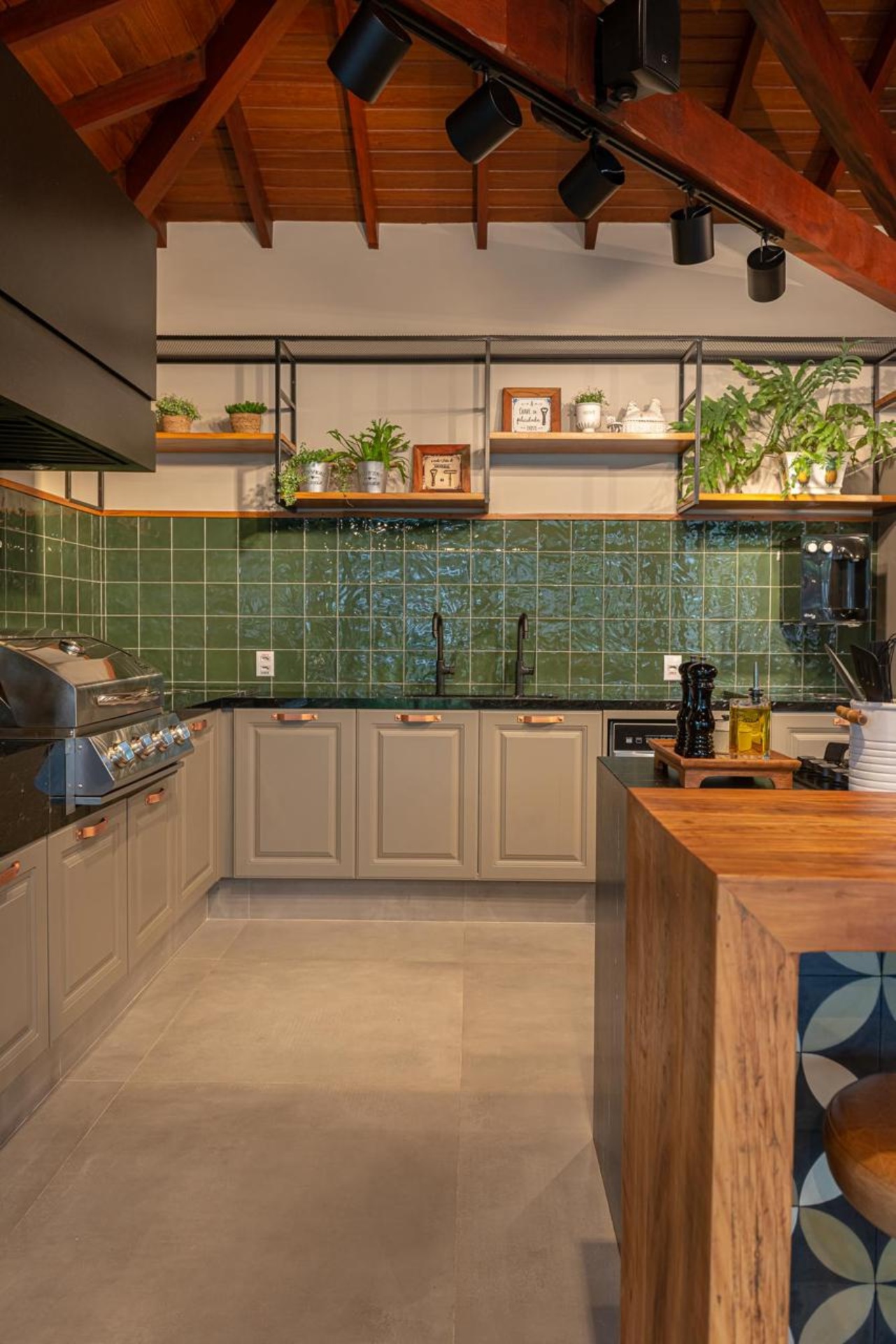 Casa de campo com cozinha integrada