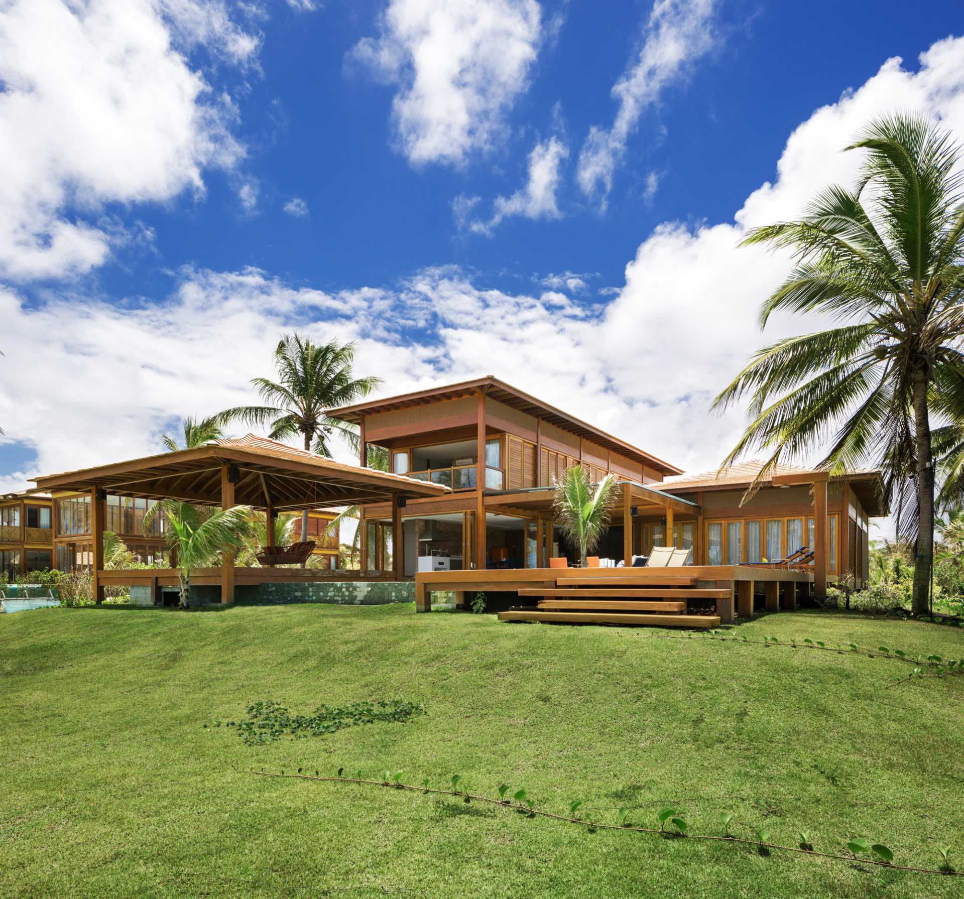 casa de madeira de praia