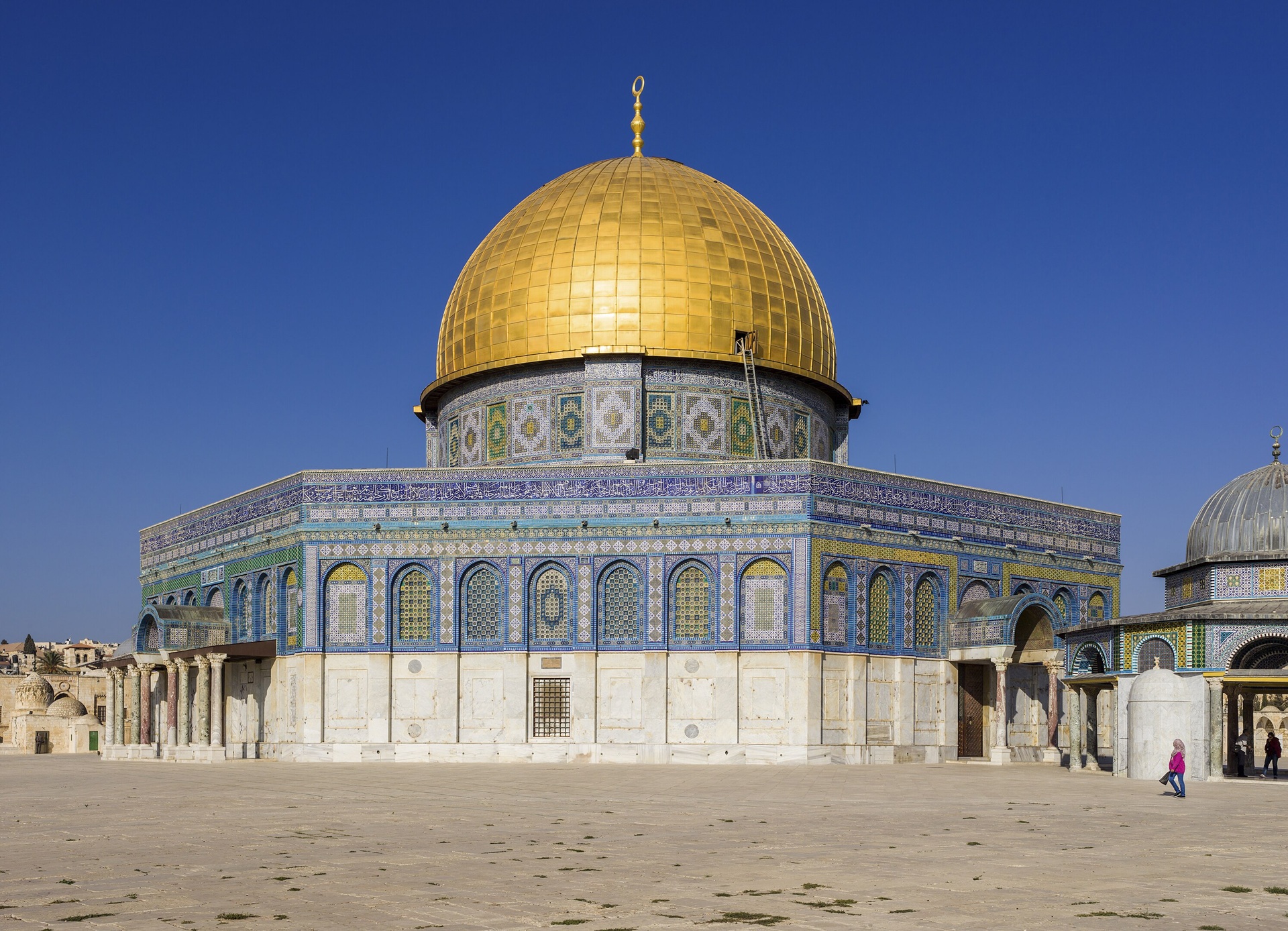 Parte externa do Domo da Rocha, na Velha Jerusalém