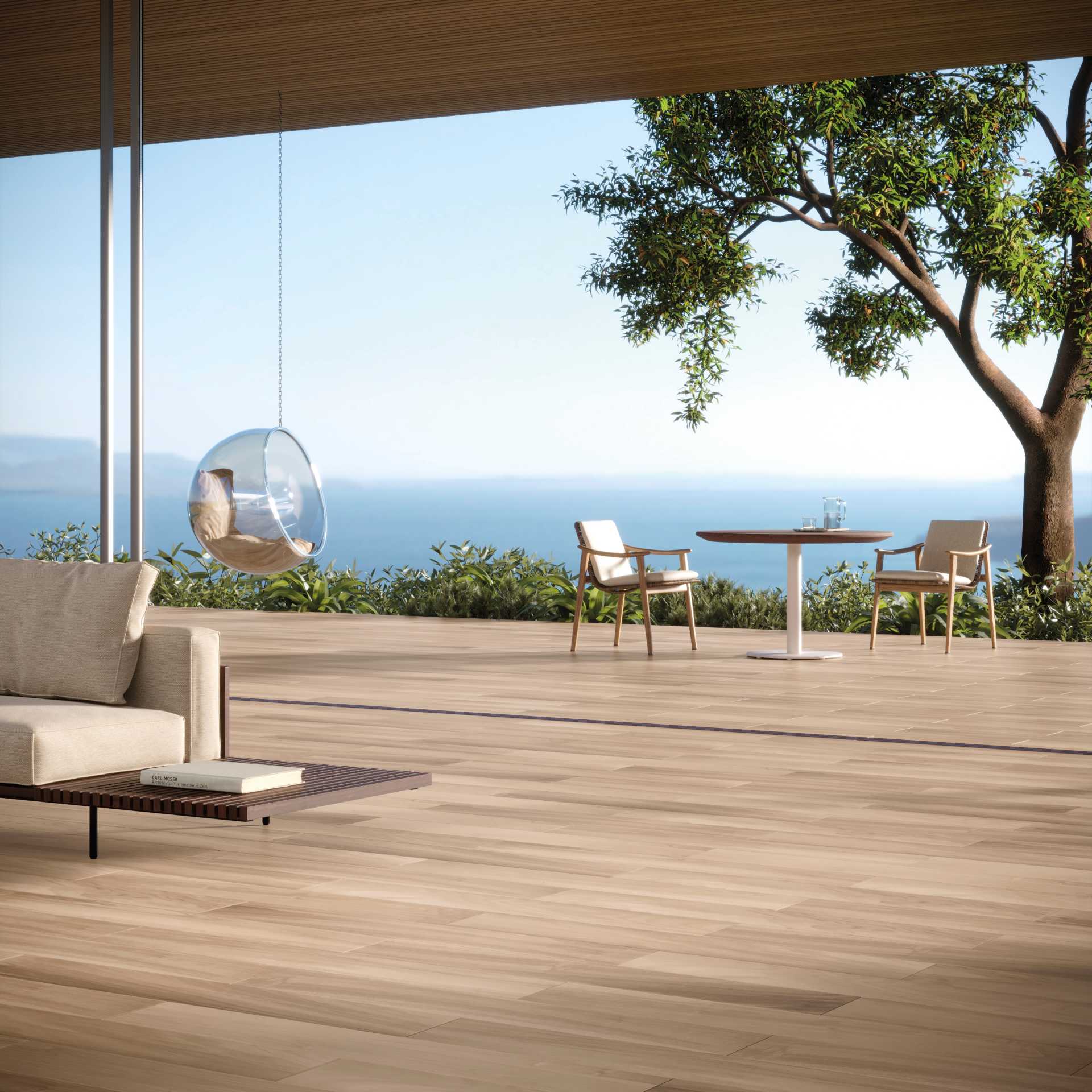 projeto com piso de porcelanato portobello em destaque
