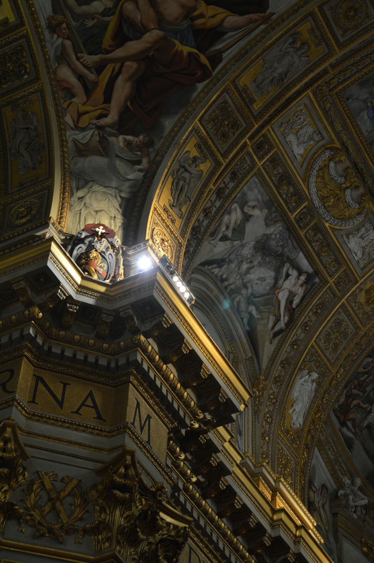 Detalhes da arquitetura da Capela Sistina