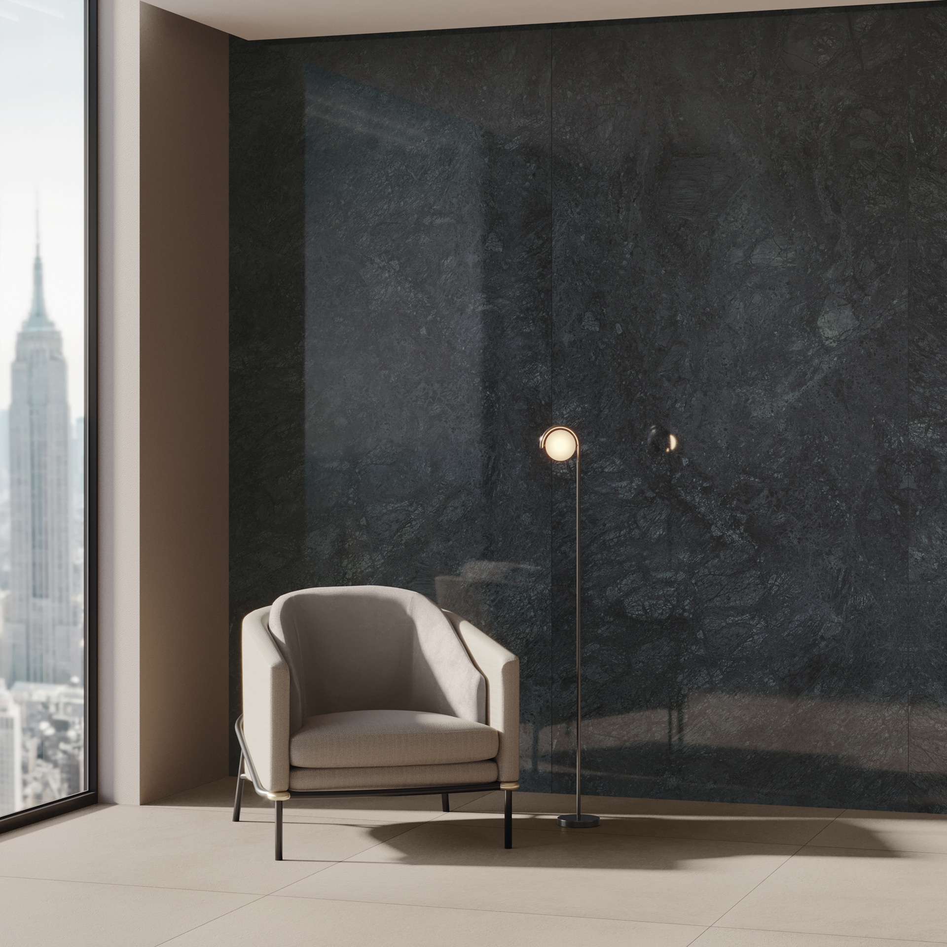 Deep Forest: o mármore verde di Prato agora em porcelanato