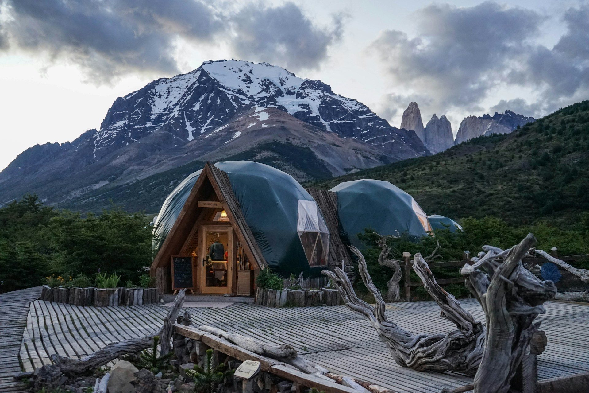 Glamping geodésico em Torres de Paine, no Chile