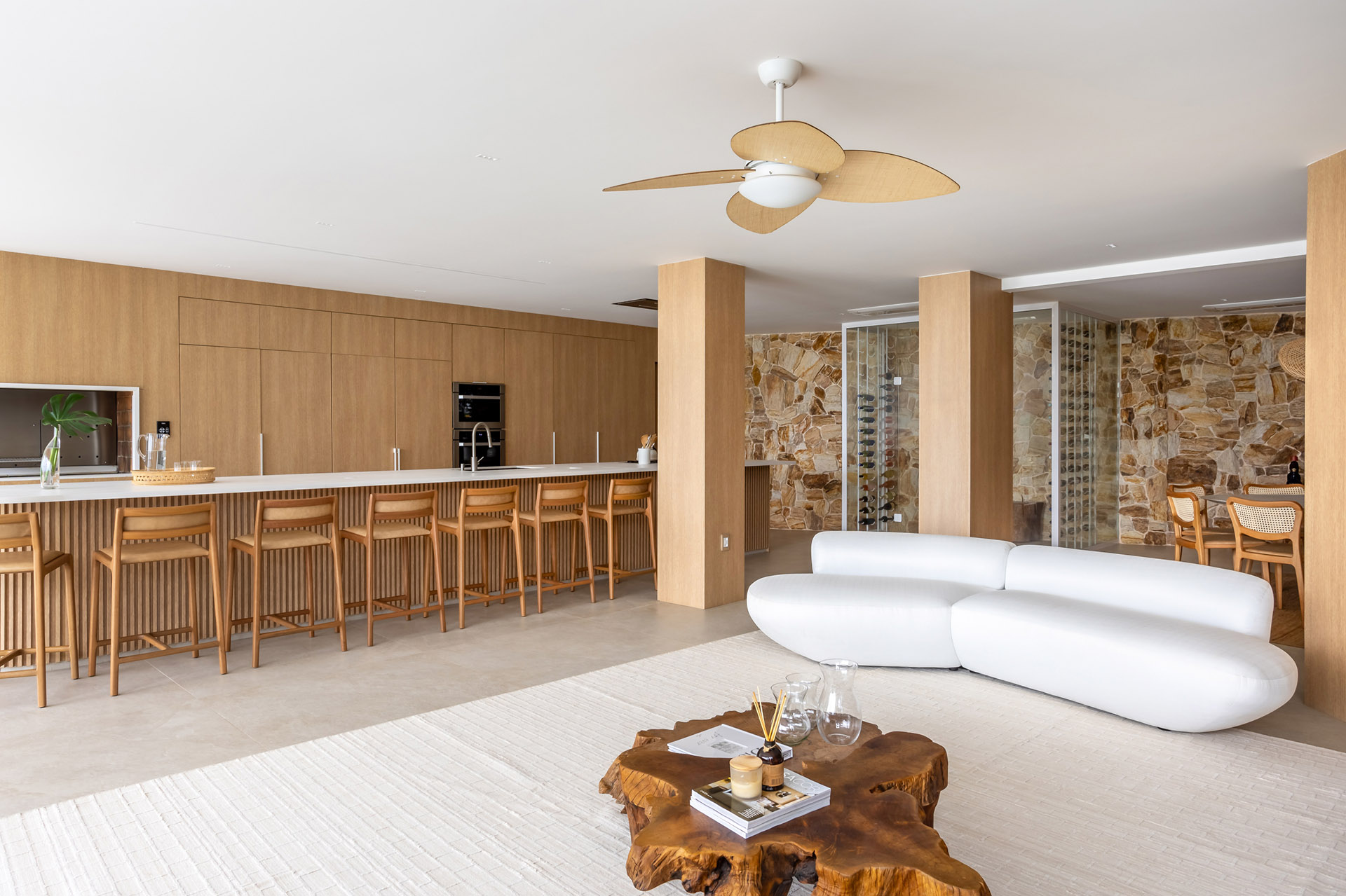 sala e cozinha integrada