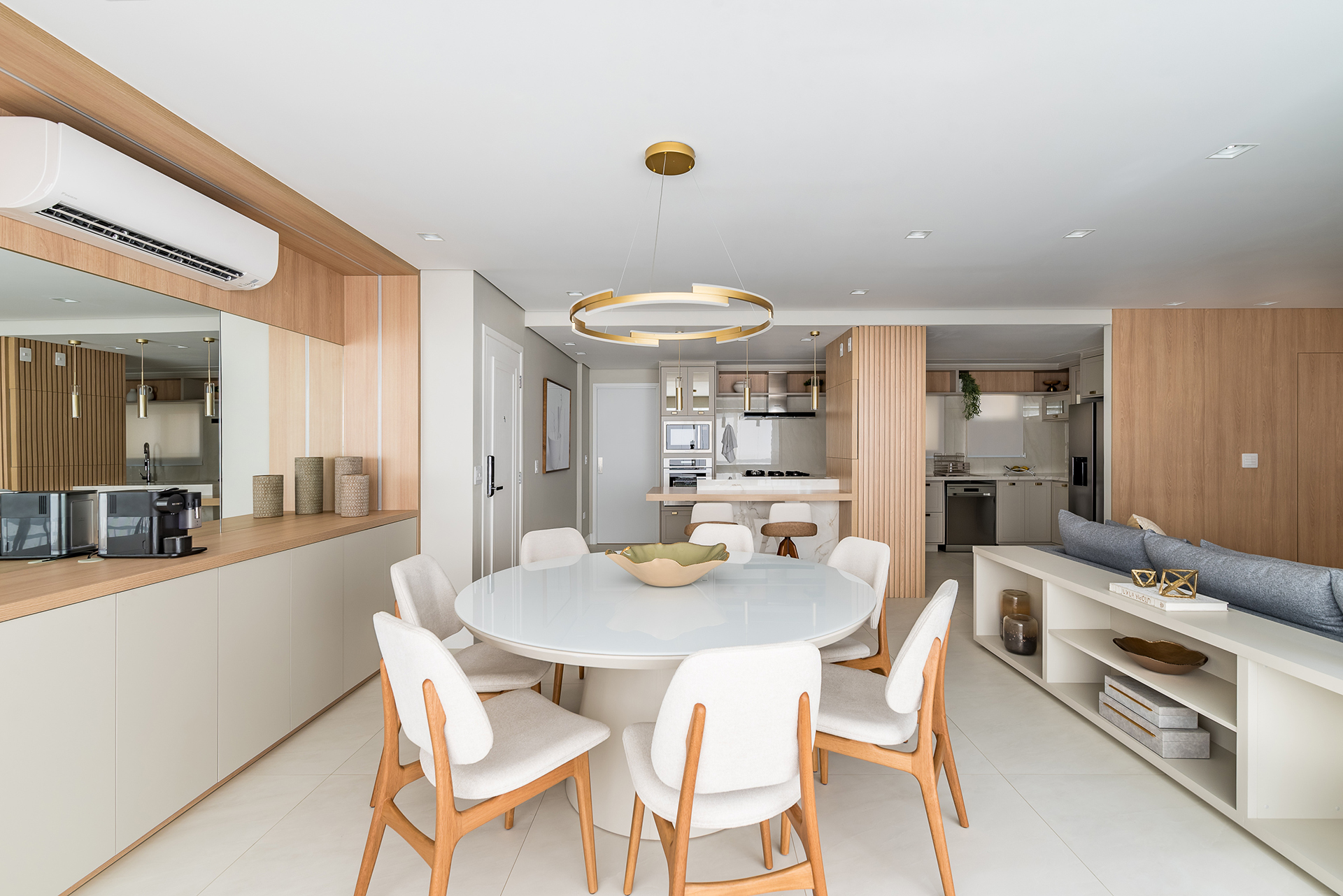 sala e cozinha integrada