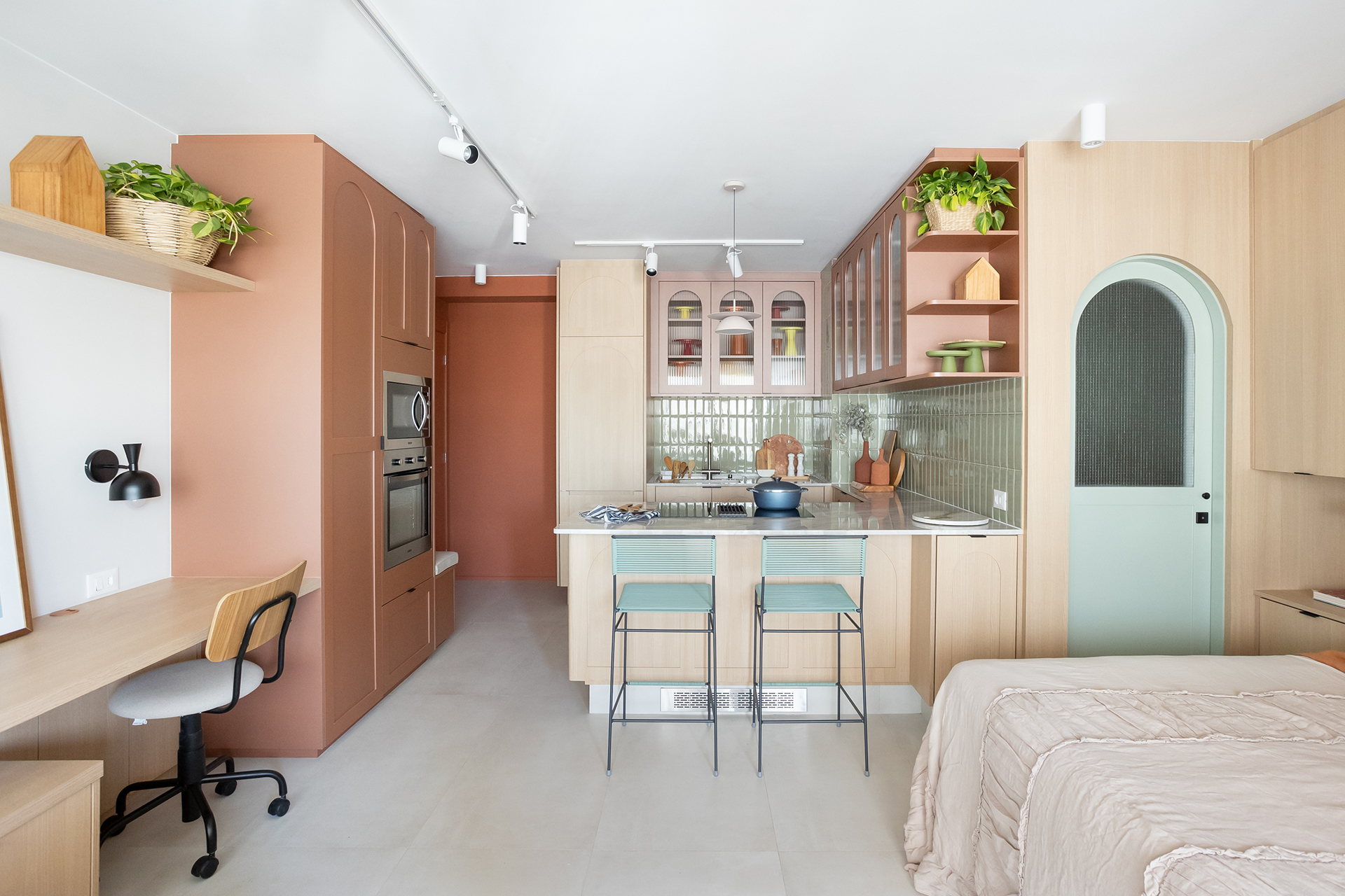sala e cozinha integrada