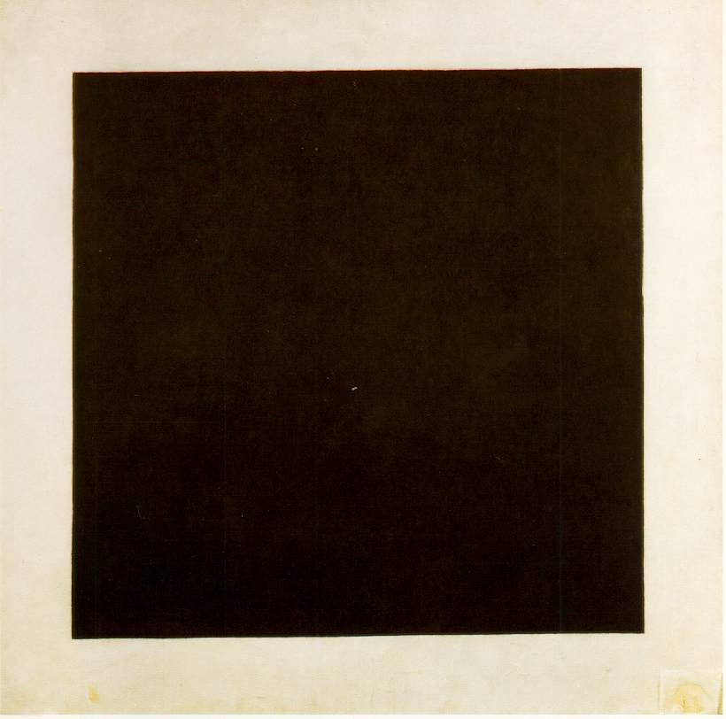 Quadrado todo preenchido pela cor preta de Kazimir Malevich