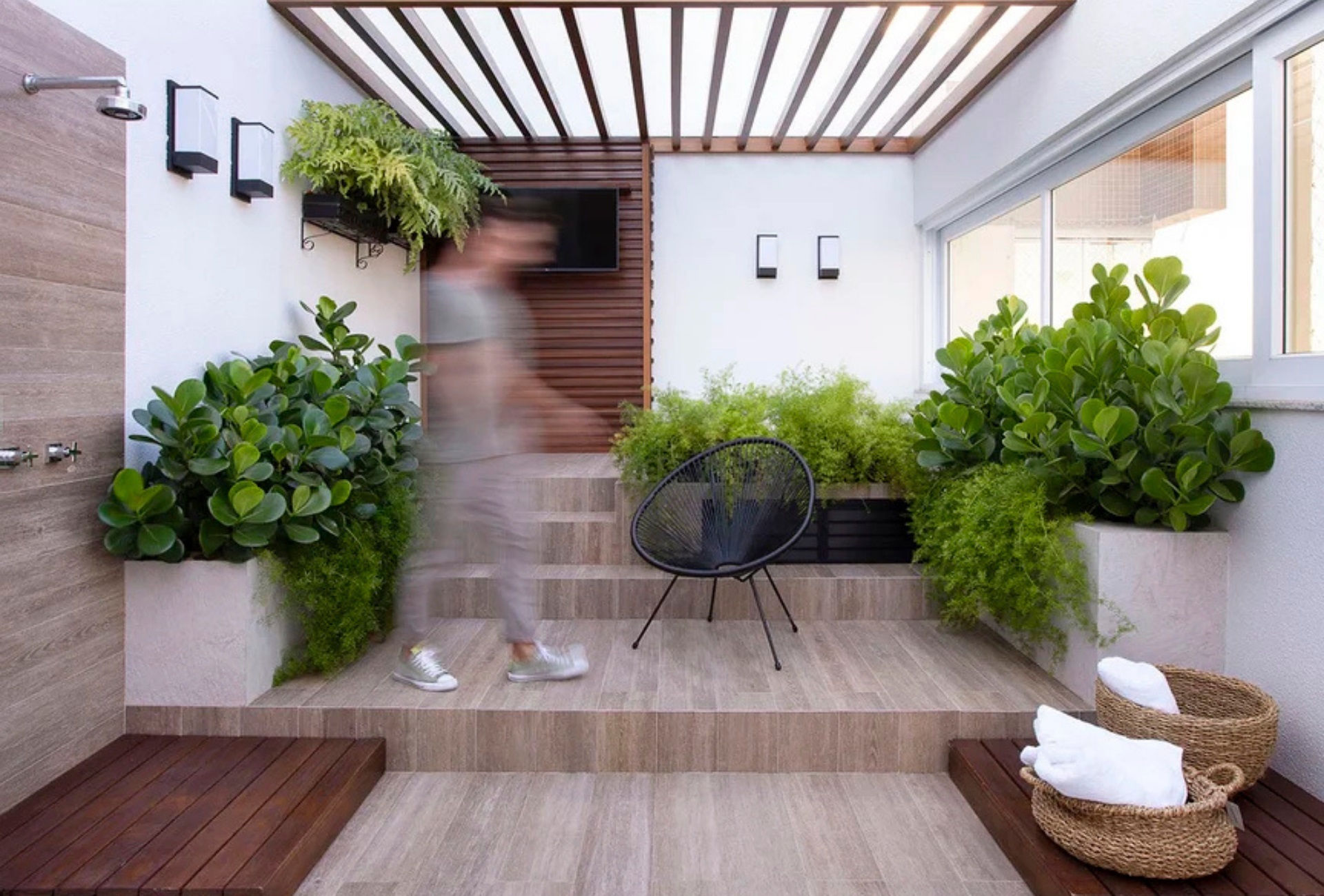 Jardim interno no projeto da Idea Arquitetura