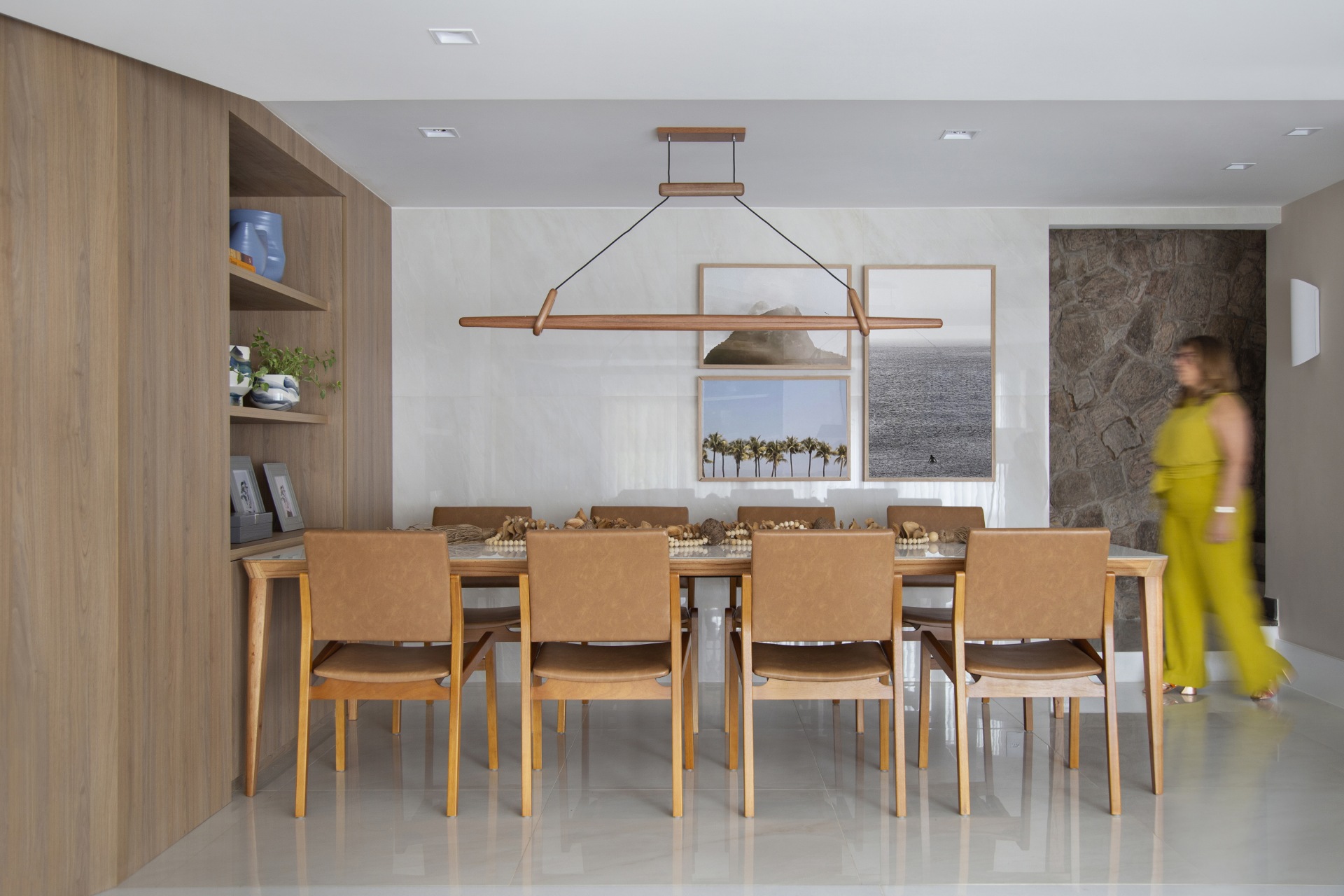 Sala de jantar no estilo veraneio
