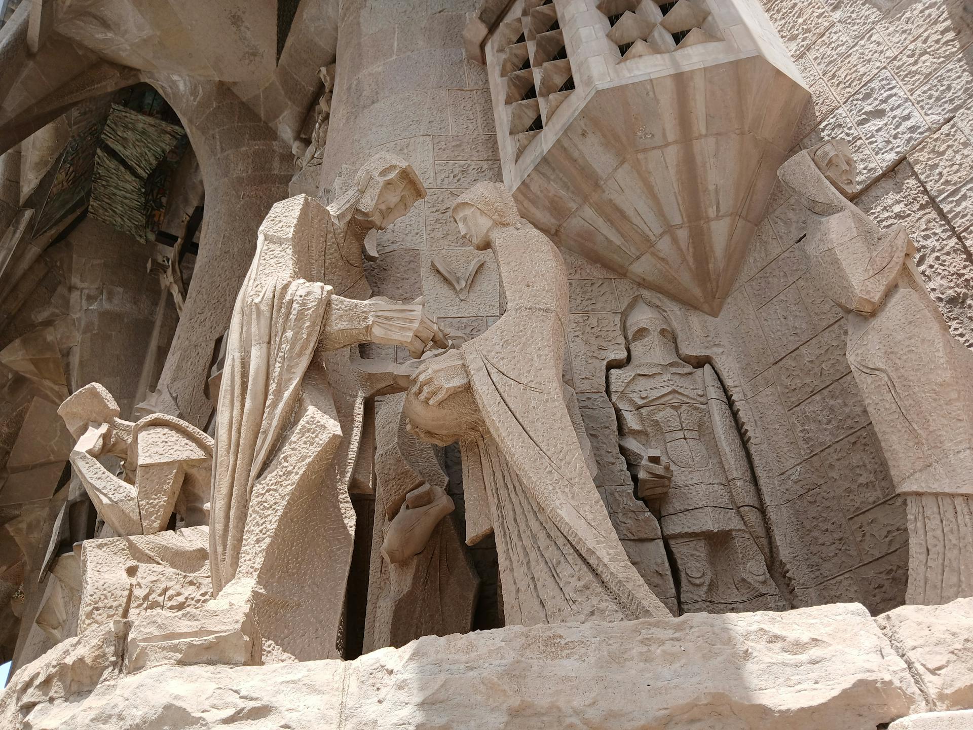 Escultura na fachada da Sagrada Família