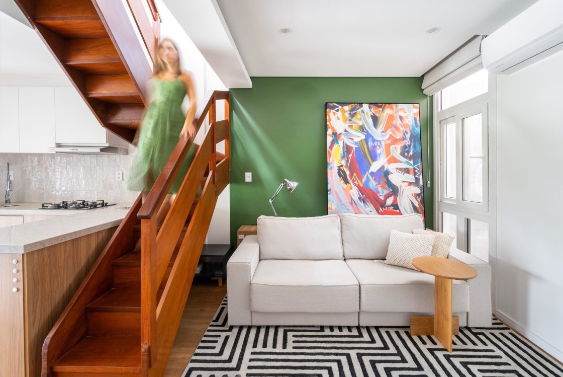 quadro na parede verde