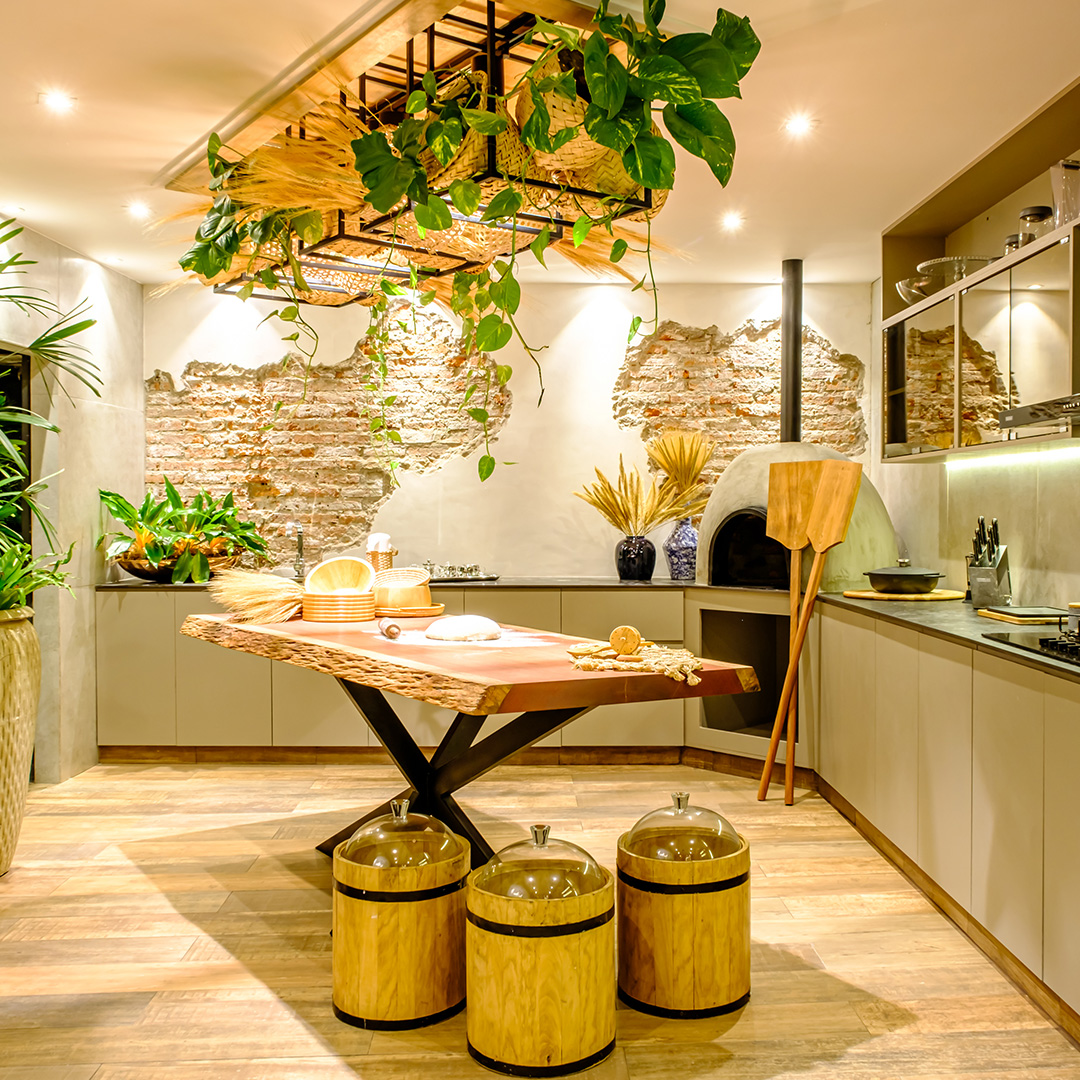 Padaria com inspiração em uma construção toscana antiga