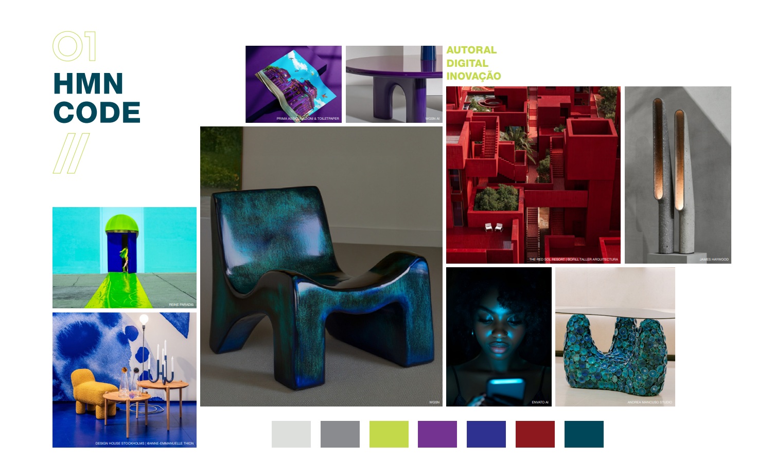 Moodboard da tendência HMN Code