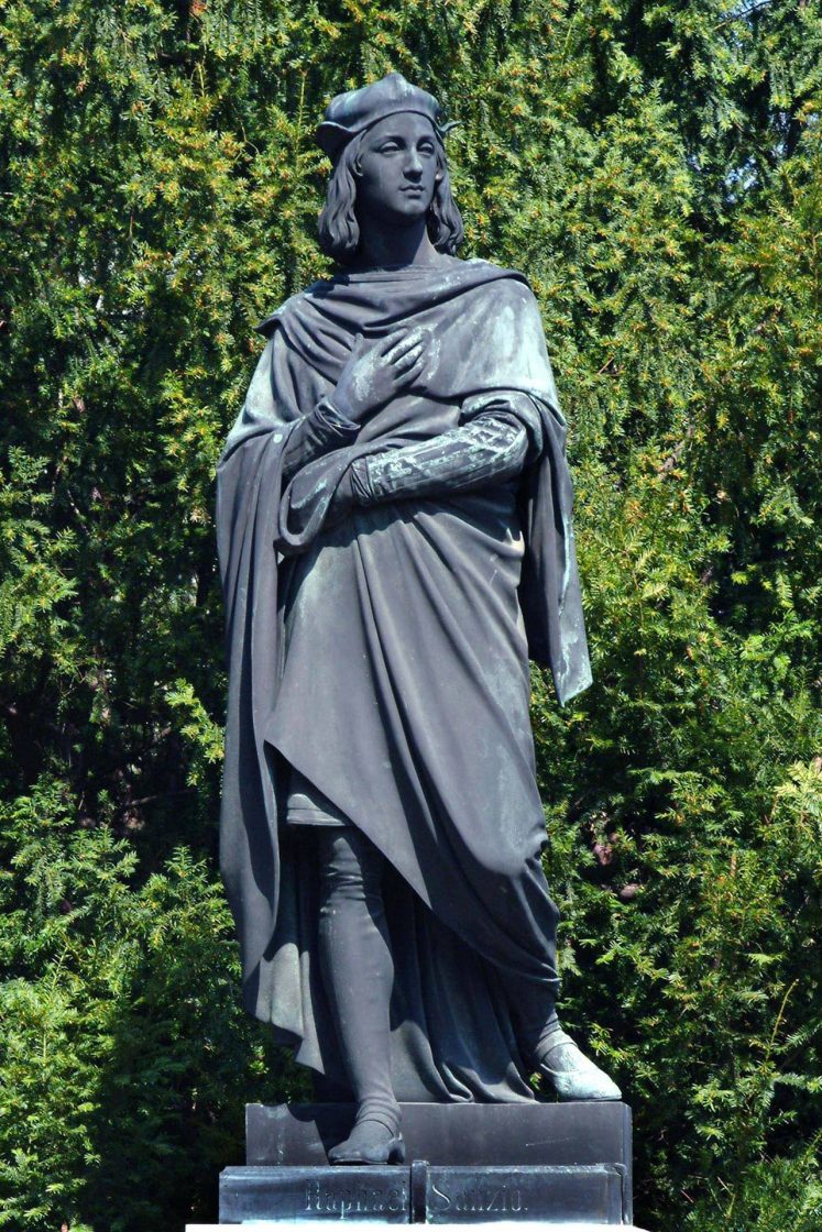 Estátua de Rafael Sanzio no Liechtensteinpark, localizado no 9.º distrito de Viena, na Áustria